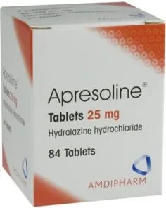 Apresoline 25 mg with Hydralazine hydrochloride